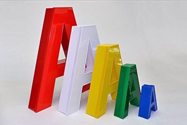 Lettres 3D en relief
