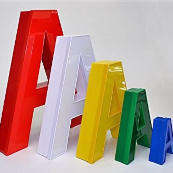 Lettres 3D en relief